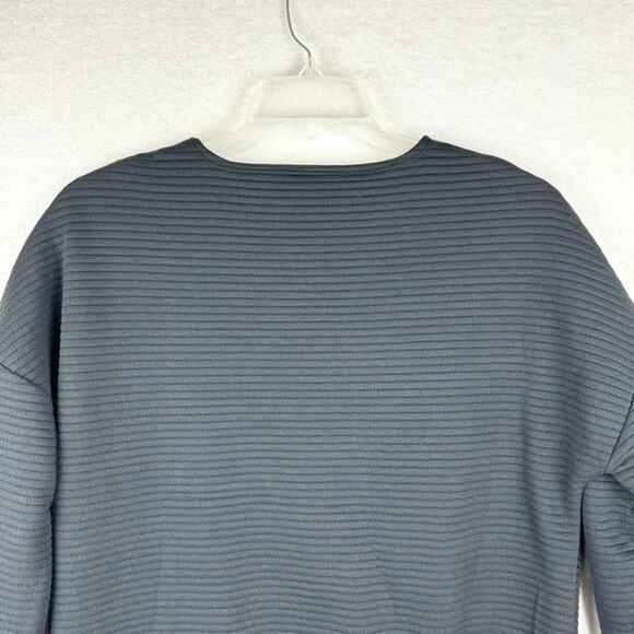 Fabletics Bre Long-Sleeve Tunic Top Sweatshirt Textured Faux Leather Look Size L - Picture 10 of 15